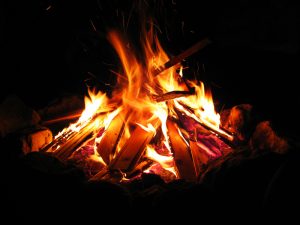 Bild eines Holzfeuers