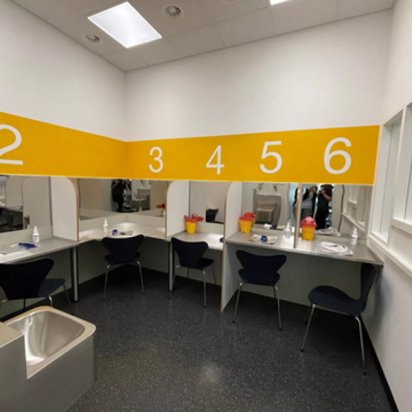 Bild in einen Drogenkonsumraum.